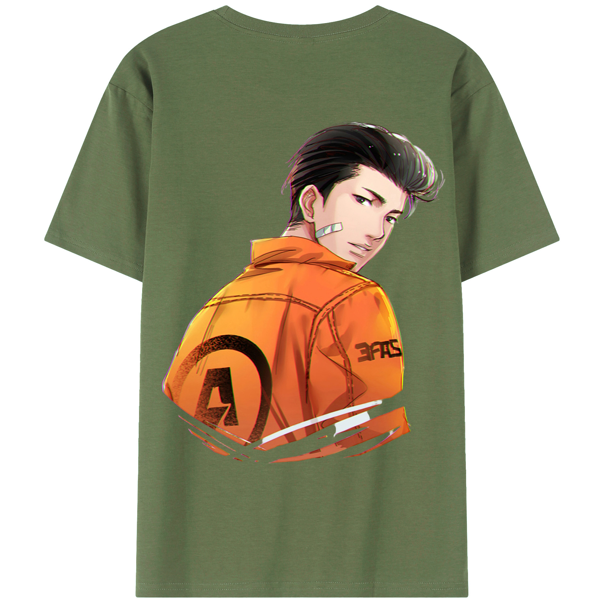 （画像用） SLAM DUNK／スラムダンク 綿100％ メンズ半袖Tシャツ（バックプリント） 通気性
